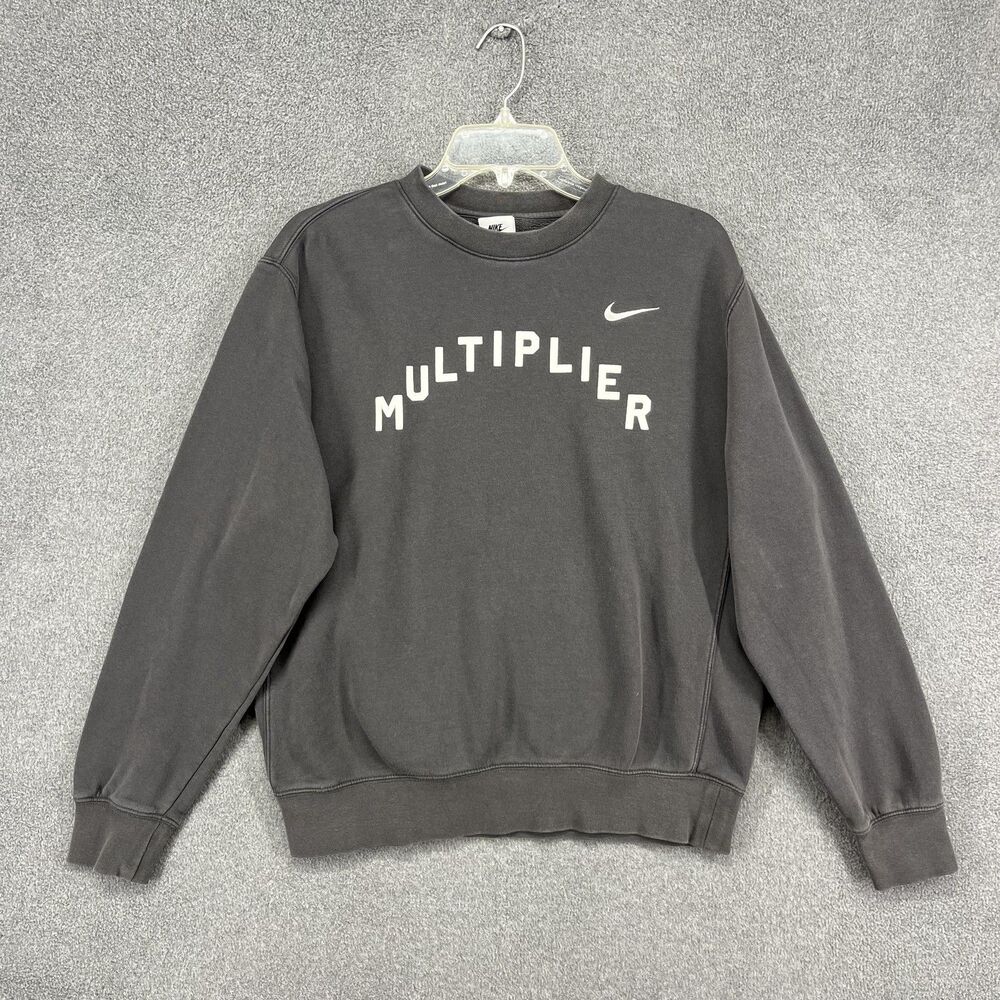Nike‎ Sweatshirt Mens Medium Multiplier Crewneck Pullover Athletic Swoosh